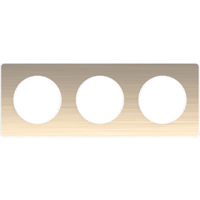Plaque de finition 3 postes bronze brossé/ blanc - Odace 2011 Touch SCHNEIDER ELECTRIC