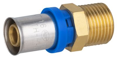 Raccord mâle 3/8 à sertir pour tube multicouche Ø 16 mm - QUICK PLOMBERIE