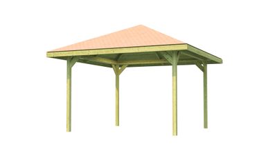 Tonnelle -  651 - 306 x 120 cm - bardeaux de toit inclus Livraison gratuite domicile WEKA