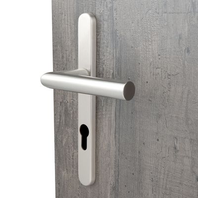 Poignées de porte Edison nickel mat à cylindre ALPERTEC