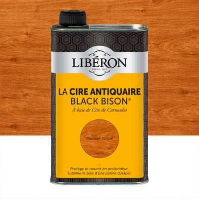 Cire antiquaire liquide "Black Bison" merisier foncé 0,5 L - LIBERON