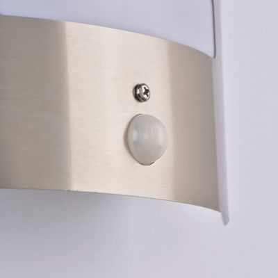 Applique extérieur E27 détecteur de mouvements Harbour nickel brossé IP44 20W - COREP