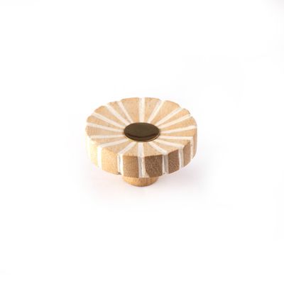 Bouton de meuble bois fleur diamètre 44 mm REI
