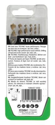 Mèches bois diamètre 2 à 8 mm par 6 TIVOLY