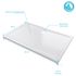 Receveur de douche 90x140 cm acrylique blanc Pure 2 - AURLANE