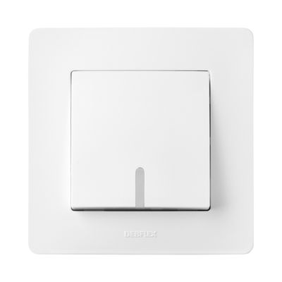 Bouton poussoir lumineux blanc CALY DEBFLEX