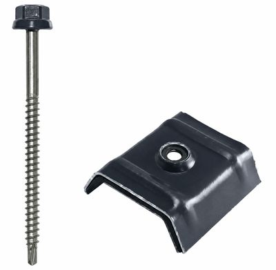 Fixations pour COVEO 3.45 Gris Graphite RAL 7016 par 50 - BACACIER
