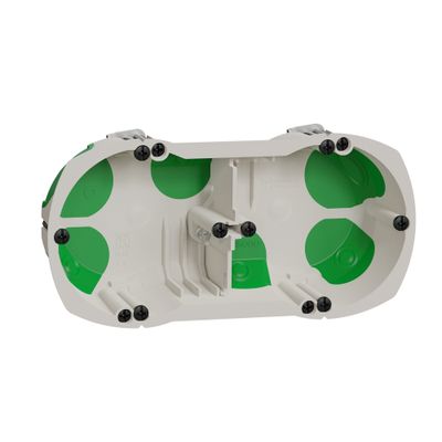 Boite d'encastrement étanche 2 postes 67x40mm IP40 matériaux creux - Multifix Air Schneider Electric