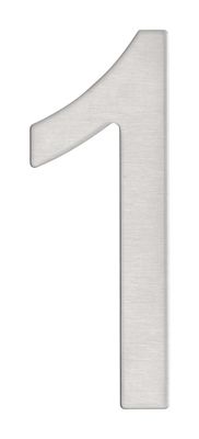 Chiffre 1 adhésif hauteur 76 mm inox THIRARD