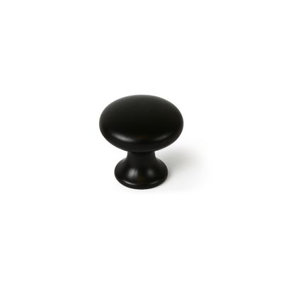 Bouton de meuble rond noir mat diamètre 25 mm par 4 REI