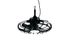 Ventilateur de plafond avec prise secteur IP44 lumière LED + télécommande Noir Ø51cm - Oslo REALITY