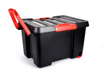 Malle de stockage en plastique avec couvercle et poignée 120 L EDA