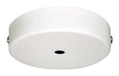Rosace de luminaire métal diamètre 100 mm blanche 1 sortie TIBELEC
