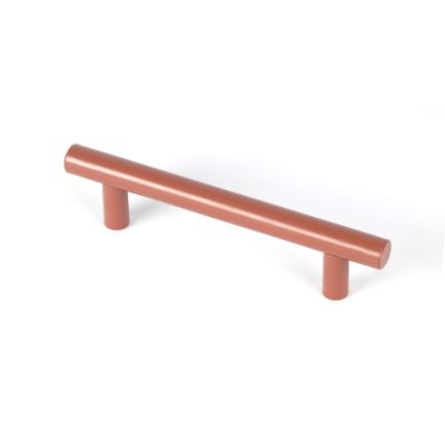 Poignée de meuble cylindrique inox terracotta entraxe 96 mm REI