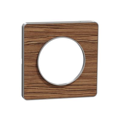 Plaque de finition 1 poste bois/ aluminium - Odace 2011 Touch SCHNEIDER ELECTRIC