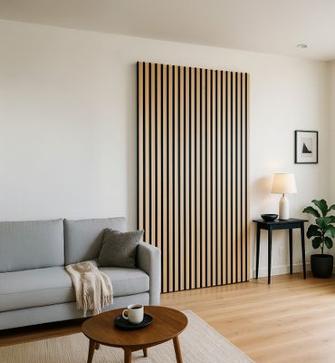 Porte coulissante en bambou BOTHA H.220 x 120 cm avec système coulissant invisible BCD