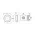 Bouton de meuble cuvette acier noir mat 44 x 44 x 13 mm REI