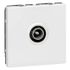 Prise TV mâle 9,52 mm 2 modules finition blanche Mosaic LEGRAND