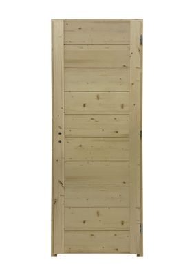 Bloc-porte postformé H.204 x l.83 cm décor plaqué sapin ALPINE poussant gauche - SMIS
