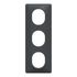 Plaque de finition 3 postes verticale anthracite - Ovalis SCHNEIDER ELECTRIC