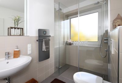 Sèche-serviettes soufflant ANURI rayonnant gris 500W + 700W - NOIROT