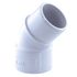 Coude PVC évacuation 45° mâle/femelle Ø40 blanc - FITT