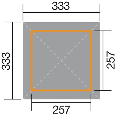 Tonnelle -  651 - 257 x 120 cm -  bardeaux de toit inclus Livraison gratuite domicile - WEKA