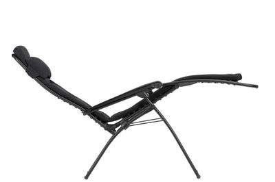 Fauteuil relax matelassé zéro gravité noir acier RSX CLIP -LAFUMA