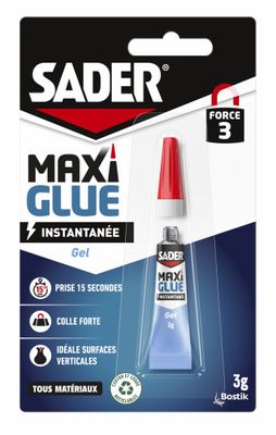 Colle de réparation Maxi glue gel tube 3 g - SADER