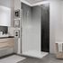 Paroi de douche à l'italienne 90x200 cm profilé noir verre brume 6 mm New Style - SCHULTE