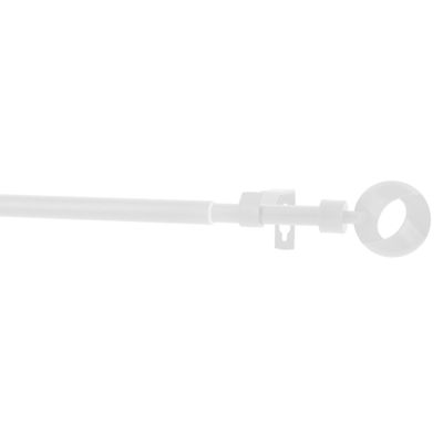 Kit tringle à rideaux extensible en métal de 1.20 à 2.10 m diam 13 à 16 mm Finition Blanc- MOBOIS