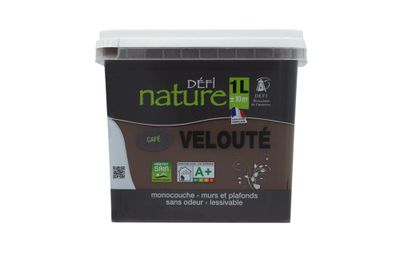 Peinture naturelle murale Café velours 1 L - DEFI NATURE