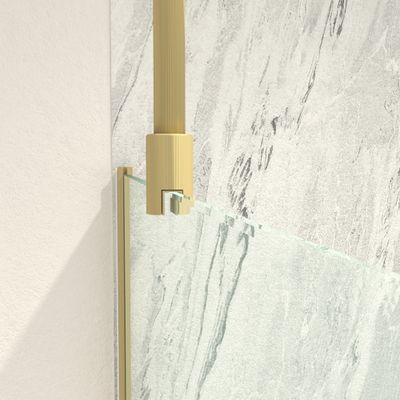 Barre de fixation plafond or 60 cm redécoupable paroi de douche à l'italienne AURLANE