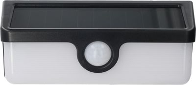 Appliques extérieur solaires LED détecteur de mouvements + crépusculaire Hydra noir IP65 500 lumens blanc neutre par 2 - ARLUX