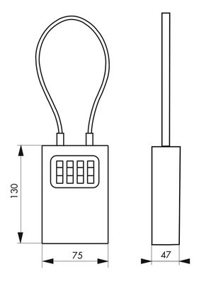 Boîte à clés avec cable à combinaison THIRARD