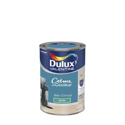 Peinture Crème couleur Bleu Canard satin 1,25 L - DULUX VALENTINE