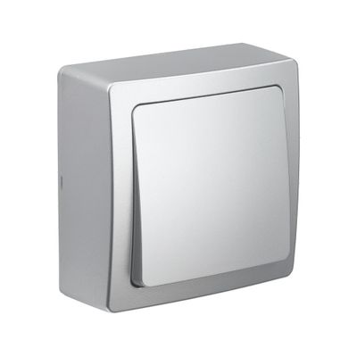 Interrupteur va-et-vient en saillie Blok argent - DEBFLEX