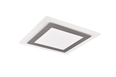 Plafonnier MORGAN carré nickel LED 46W 6000 lumens blanc dynamique CCT - TRIO