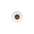 Bouton de meuble rond blanc porcelaine vieux laiton diamètre 31 mm par 4 REI