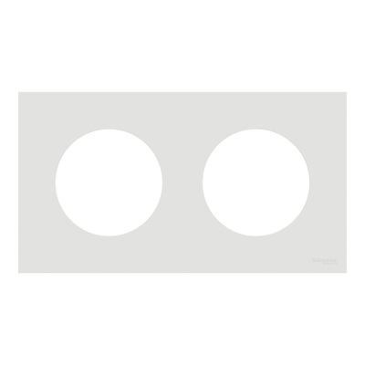 Plaque de finition 2 postes Odace 2025 blanc craie - SCHNEIDER ELECTRIC