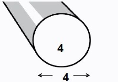 Profilé rond aluminium brut 4 mm 1 m CQFD