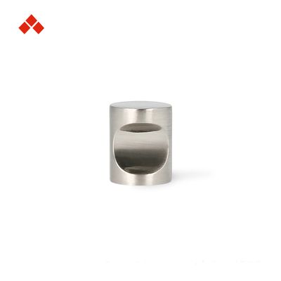 Bouton de meuble cylindrique nickel satiné diamètre 18 mm REI