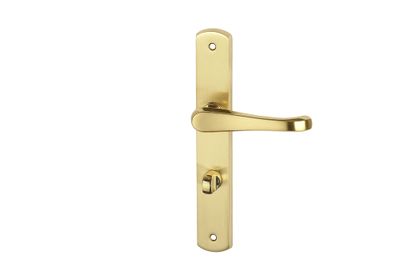 Poignées de porte Lucinda poli satiné à cylindre ALPERTEC