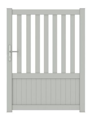 Portillon aluminium CHAMBERY l.1,00 x H.1,60 m gris clair JARDIMAT