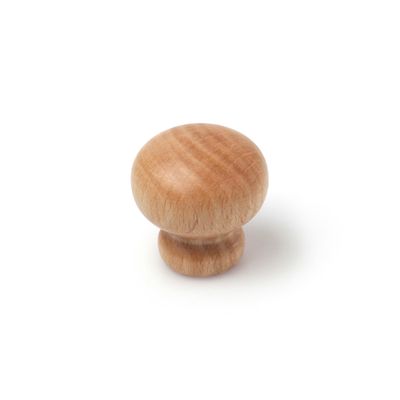 Bouton de meuble rond bois hêtre verni diamètre 30 mm REI