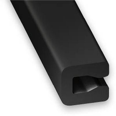 Profilé U entourage tôle PVC noir 7 x 4 x 0,6 mm intérieur 2 mm 1 m CQFD