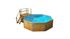 Piscine hors sol ronde bois massif Ø 397 cm  104 x 157 cm hauteur 116 cm, Livraison à domicile incluse - WEKA