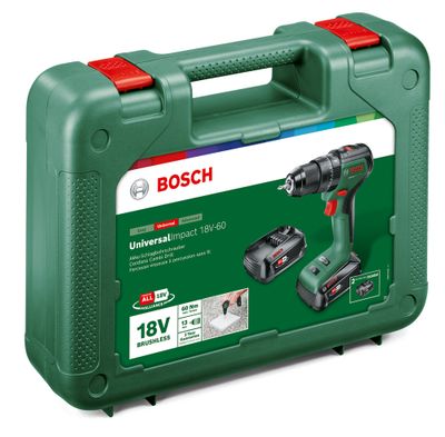 Perceuse à percussion sans fil 18 V UniversalImpact 18V-60 (Brushless, 2 batteries) - BOSCH