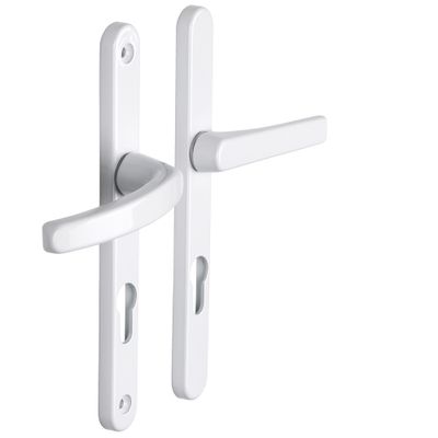 Poignées de porte col court Beverly blanc mat à cylindre ALPERTEC