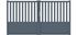 Portail battant aluminium CHAMBERY l.3,00 x H.1,60 m gris JARDIMAT